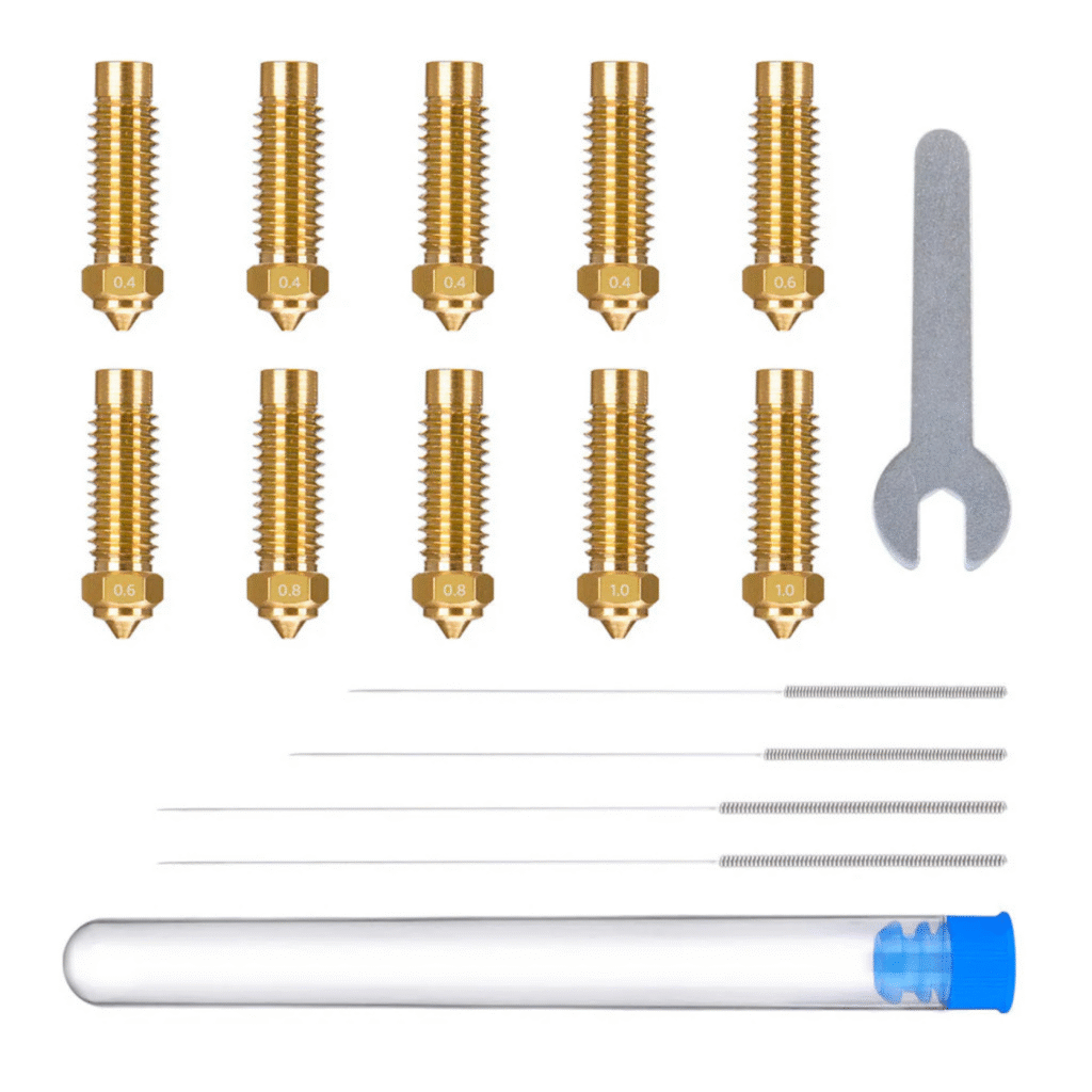ELEGOO Brass Nozzle Kit for Neptune 4 Plus/Max (6-piece Multi-Size Pack)