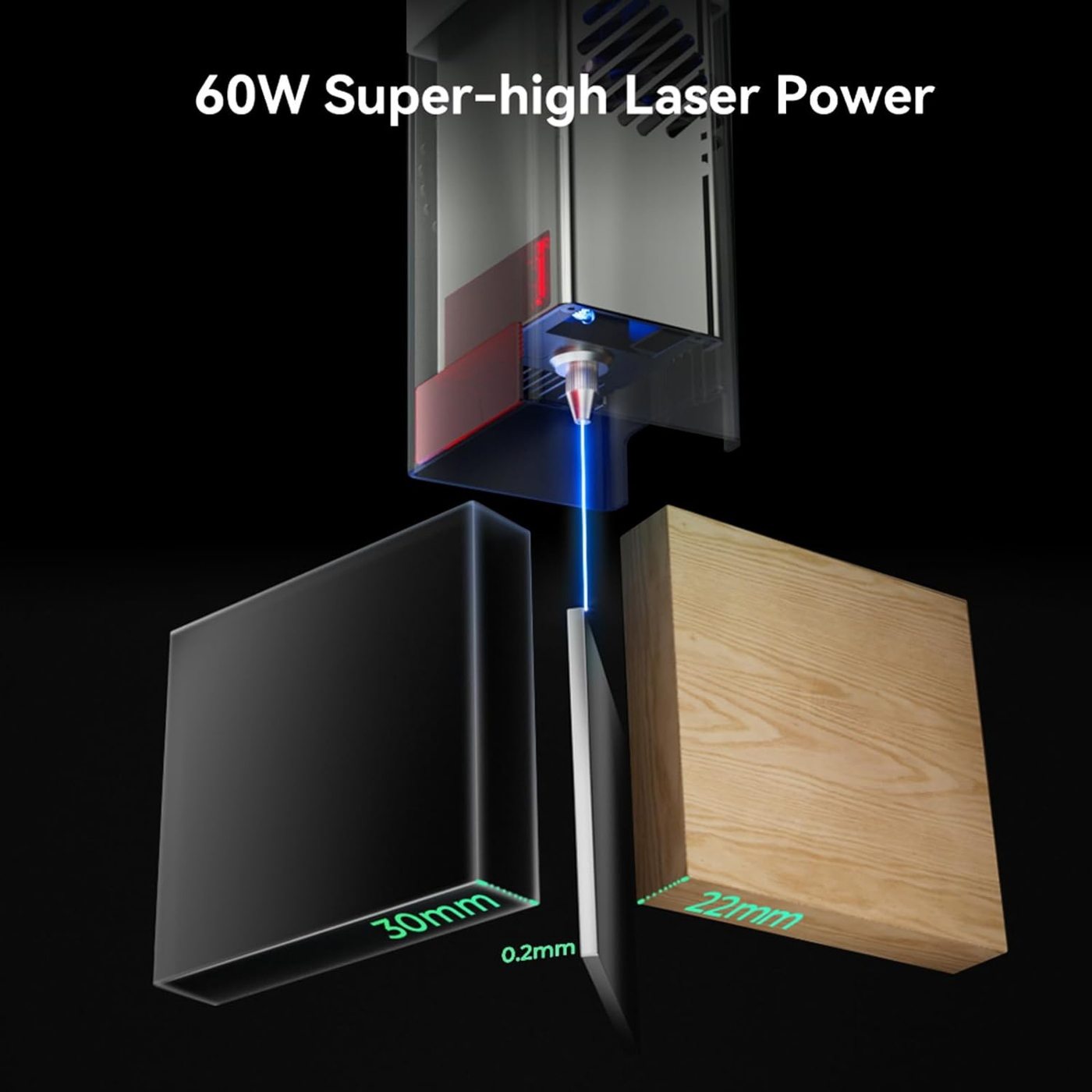 Creality Falcon2 Pro 60W Enclosed Laser Cutter - Image 3