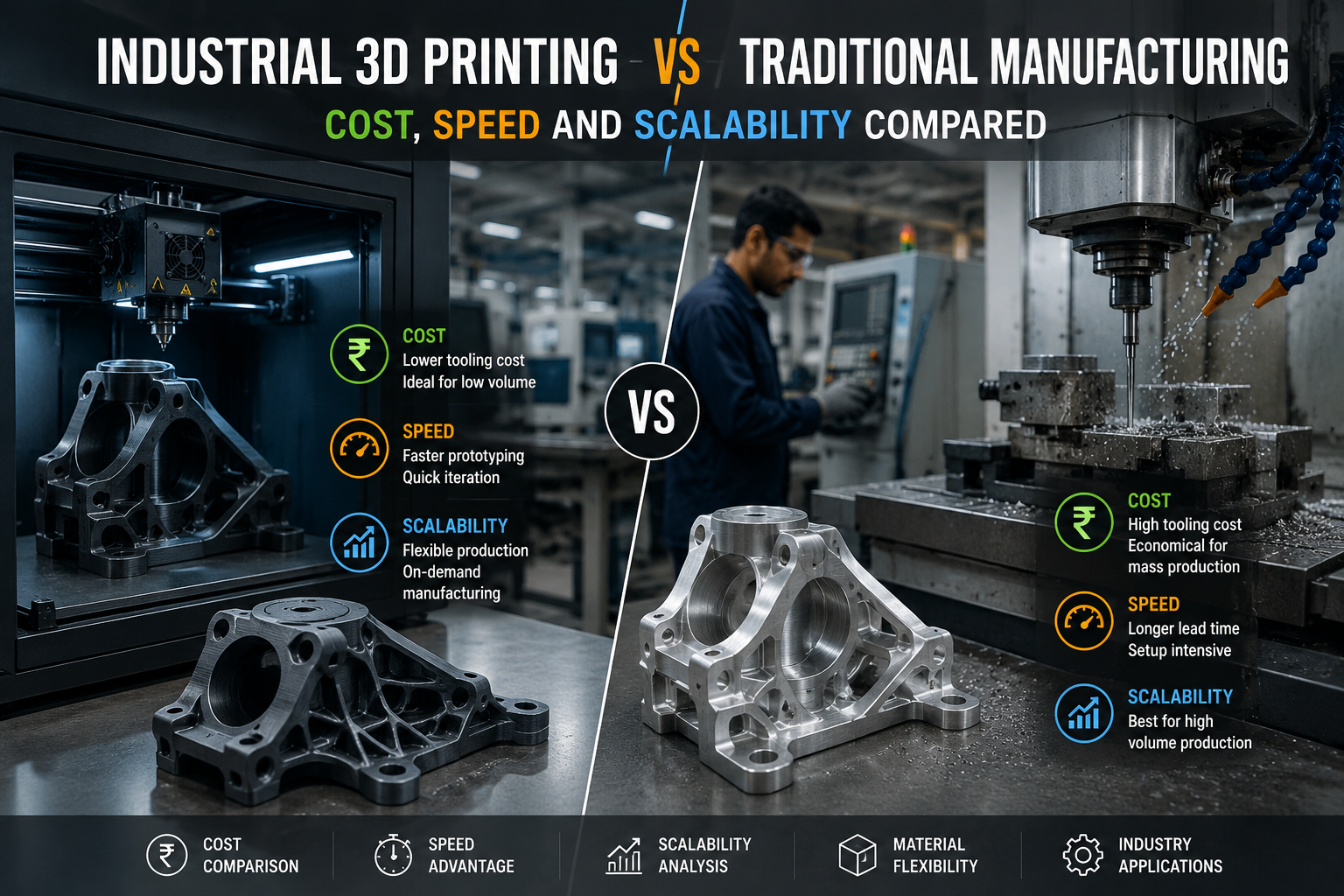 Industrial 3D Printing vs Traditional Manufacturing: Cost, Speed ...